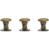Wambere Set di 100 rivetti cavi, 5 mm, per pelle, rivetti cavi, borchie rotonde, borchie bifacciali, per fai da te, accessori fai da te, borse, riparazione, vestiti, decorazioni, bronzo