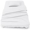 Blumtal - Parure da letto 90 x 190 cm, in microfibra, 3 pezzi, lenzuolo con angoli 90 x 190 cm, lenzuolo singolo (160 x 275) + 2 federe 50 x 80 cm, bianco