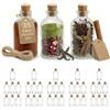 casavetro 35 Bottigliette di Vetro Piccole 50 ml con Tappo Sughero, Mini Bottiglie Vetro 50ml da Riempire per Liquori Mignon Bomboniere Etichette