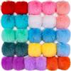 BQTQ 26 Pezzi Pompon in Finte Pom Pom Finte Pelliccia Pom Pom Pompon Ball per Portachiavi Cappelli Borse Accessori