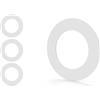 Kos Design Anello Copriforo per Faretti da Incasso - Set da 3 - Anello di Copertura in ABS - per Fori Soffitto 100x62 mm - Bianco - Montaggio Pulito (Bianco, 100x62)