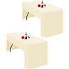 Lumaycens Confezione da 2 tovaglie beige aperte sul retro per tavolo pieghevole da 1,8 m, lavabile, tessuto di poliestere beige, tovaglia per fiere, feste, matrimoni, eventi