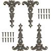 Xiciki Cerniera porta armadio, cerniera porta pesante antica decorativa in bronzo retrò, mini cerniera pieghevole vintage per la decorazione di armadi e mobili, set di 2