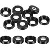 M METERXITY 10 Pcs Rondelle Di Finitura M8 Con Testa Svasata, Diametro Foro 0.31/8mm Lega Di Alluminio Rondella A Coppiglia Per Testa Vite Guarnizione Per Parti Industriali [Nero]