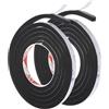 PATIKIL 2Pz Sigillatura Schiuma Nastro 2m/6.6ft 1cm Largo 8mm Spessore Nero | Paraspifferi Striscia Guarnizione Porta Gommapiuma, per Finestra Isolamento, Singolo Adesivo