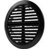 Repa Market Griglia di ventilazione da 100 mm a 150 mm, colore nero, griglia di ventilazione rotonda con protezione dagli insetti, griglia di ventilazione regolabile, in plastica, per cucina, garage