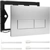 SOARFLY Placca di comando WC, piastra di scarico a doppio scarico compatibile con GEBERIT SIGMA01/20/21/30 UP300/320, placca di ricambio 115.770.11.5, dimensioni 246×164mm, argento opaco