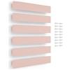 Poliplast - Set da 6 Maniglie, Design lineare moderno per Cucina, Armadio e Cassetti, per Bambini, Articolo 377, Verniciato a mano, Colore Rosa Salmone