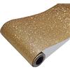 CRE8TIVE Carta da Parati Glitterata Champagne Oro - Adesiva per Mobili e Muro - Rotolo 20cm x 200cm