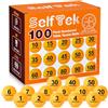 SelfTek 100 palline da ping pong numerate da 40 mm, palline da lotteria stampate con numeri per feste (n. 1-100)