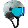 Black Crevice Casco da sci Wengen I con visiera in policarbonato, da uomo e da donna, con tecnologia leggera a doppia inmould, traspirante, misura regolabile (verde militare, L)