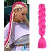 jooceebaby Rosa Rossa Extension Per Treccine Africane 24 Treccia Capelli Extension Colorate Ombre Jumbo Treccia Extension Capelli Fibra Sintetica Treccia Di Scatola Crochet Intrecciare Braiding Hair
