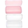 OGANAZI 2 scatole in plastica per la disinfezione delle unghie, con vassoio, sterilizzatore per nail art, vassoio per la conservazione e la sterilizzazione per unghie, pinzette, tagliacapelli,