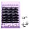 WENDY LASHES Ciglia Finte 50D con Ciglia Inferiori 10-16mm 3D | Ciuffetti Kit Extension Ciglia Naturale per Principianti, Effetto Wispy Morbido per Tutte le Occasioni