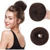 SEGOHAIR 30 g di capelli umani con elastico, chignon disordinato per le donne, capelli lisci ed elastici, chignon pieno disordinato, marrone scuro