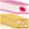 Muiefe 15 Paia Maschera Collagene per Occhi & 15 Pcs Maschera Labbra, 24k Gold Eye Mask Patch Occhiaie, Borse e Puffinesss, Lip Masks Idratanti Adatte per Labbra Secche e Screpolate, Set Cura Labbra e Occhi