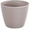 Prosperplast Flowerpot rotondo 5L Prosperplast Plastica Splovy a colori Mocca, Ø21.8 x 18,4 cm