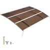 VEVOR Tettoia da Sole Tettoia per Ingresso da Cortile Balcone Dimensioni Generali 1500 x 1000 x 140 mm, Pensilina Tettoia per Esterno da Balcone Cortile Giardino con Canale di Drenaggio, Marrone