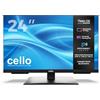 Cello C2426TZH TV LED Smart da 24 senza cornice con Tizen OS di Samsung, Bluetooth, Gaming Hub, altoparlanti Pitch Perfect, ideale per cucina, camera da letto e piccoli spazi, triplo sintonizzatore