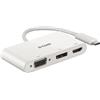 D-Link DUB-V310 Adattatore USB tipo C a HDMI, VGA e Display Port, 3 in 1, HDMI 4K e 1080p, 3 Uscite Simultanee, Compatibile con Windows e Mac