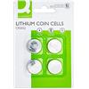 Q-Connect Batterie al litio a bottone 3V Q-Connect CR2032 conf. 4 pezzi in blister - KF15036