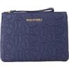 Valentino borsa per utensili Pansy Soft Cosmetic Case Blu blu scuro
