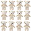 TOYANDONA 12 mini orsacchiotti, 11 cm, mini giocattolo, peluche per portachiavi fai da te, feste, compleanni, matrimoni
