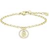 BOSS Jewelry Bracciale con Pendente da Donna Collezione DOUBLE B DIVINE in Acciaio Inossidabile con Placcatura Ionica Oro Giallo decorato con Cristalli - 1580807