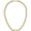 Lacoste Collana a Catena da Uomo Collezione BACKHAND in Oro Giallo con una Placca Incisa - 2040434