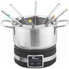 LITTLE BALANCE 8965 Digitale Fondue 8, Apparecchio per fonduta 8 persone, 3 programmi, Caquelon in acciaio inox, Compatibile a induzione, 1,2 litri, 1200 W, Nero/Inox