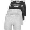 Lonsdale East Challow Boxer a Pantaloncino, Black/Marl Grey, L Uomo