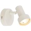 BRILONER - Applique da parete interno, orientabile, attacco GU10, max 9 W, applique camera da letto, interno, lampada, cucina, 8 x 10,5 cm, bianco antico
