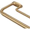 Mayrhyme, Bastone per tende doppio avvolgente, per finestre, giunzione interna da 2,5 cm anteriore e posteriore da 1,5 cm, regolabile, con terminali e staffe in alluminio, oro caldo, 71-218 cm