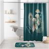 Douceur d'Intérieur 1801151 - Tenda da Doccia con Ganci, Multicolore, 180 x 200 cm