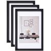 walther design Steel Style ES015B3 - Cornice portafoto in plastica, 10 x 15 cm, confezione da 3, nero