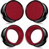 DOEARKO Dilatatore per orecchio, 2 paia, in acciaio inox, doppia svasatura, per donne e uomini, 6 mm - 25 mm, 8mm(0G), Acciaio inossidabile, In acciaio inox