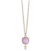 Mabina Gioielli - Collana Donna - Girocollo con giada lavanda e cristallo di rocca - 553536
