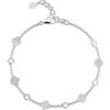 Mabina Gioielli - Bracciale Donna - Bracciale in argento con quadrifogli e zircone. - 533271