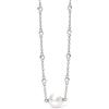 Mabina Gioielli - Collana Donna - Girocollo con catena forzatina, perla coltivata e zirconi - 553519