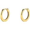 SINGULARU - Orecchini Cerchio 10mm. Argento Sterling con Placcatura Oro 18Kt. Chiusura Congo/Click. Gioielli da Donna