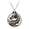 PikaLF Collana da uomo drago retrò con catena da 19,7 pollici amuleto drago gotico, ciondolo drago vichingo regalo gioielli drago animale punk, 4.4 cm (pendant) x 50.02 cm (chain), Acciaio inossidabile