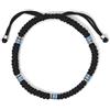 Mabina Gioielli - Bracciale Uomo - Bracciale in argento con cordino e inserti in smalto azzurro - 533731