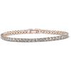 PAVOI 14K Placcato Oro Bracciale Tennis Cubic Zirconia Classico | Bracciali in Oro Rosa per Le Donne | 7,5 Pollici