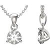 Aeon Collana con pietra portafortuna in argento Sterling 925 e zirconia cubica, panno per la pulizia incluso, regalo per compleanni e occasioni speciali per le donne, Zirconia cubica