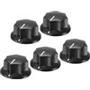 QUARKZMAN Manopole per Potenziometro in Bakelite 33x17mm, Tappo per Manopola di Controllo del Volume per Chitarra Basso, Foro da 6mm con 5 Pezzi di Vite di Fissaggio, Nero, Set da 5 Pezzi