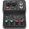 KIMISS Audio a 2 Canali, Alimentazione Mixing Audio Compatto Mixer Audio Kanal Mixer USB 48V Console per Registrazione Musicale Home Karaoke Internet