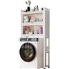 MAGIC SELECT Ripiano sopra la Lavatrice con ante Pieghevoli | Rack di Stoccaggio Impermeabile | Scaffale Organizer Multiuso | Risparmia Spazio con 3 Livelli | Gambe Regolabili in Altezza