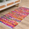 RAJRANG Tappeto Colorato Chindi Rag per Soggiorno 183x71cm - Tappeto Indiano Decorativo Lavabile In Polar Chindi Riciclato Per La Decorazione Domestica