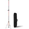 Mountlaser Asta telescopica per livelle laser, 3,7m/12ft Palo Telescopico con Treppiede, Supporto a Livello per Laser Rotante e Livella Laser, Con adattatori per filettatura da 1/4-20 e 5/8-11