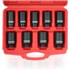 DAYUAN Set di 9 dadi per albero di impatto da 1/2 pollici 29 30 31 32 33 34 35 36 38 mm